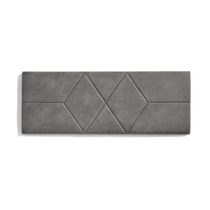 Cabecero de cama 105 dos rombos tela antimanchas 112x57x5cm gris