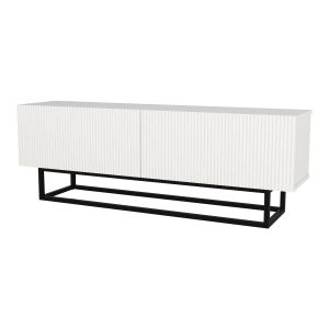 En.casa mueble de tv verpsboga con 2 puertas base corta 135x32x47cm blanco