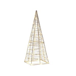 Decoración de exterior LED puksala 60 cm árbol de navidad plateado