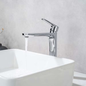 Grifo monomando lavabo alto sky bath cromo serie nature