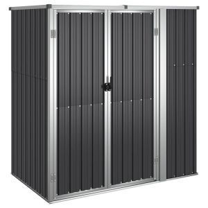 vidaXL cobertizo de herramientas jardín acero galvanizado 161x89x161cm