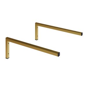 Pack 2 soportes escuadras para encimera lavabo - oro dorado mate