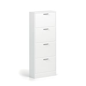 Mueble para zapatos vertical era – 4 cajones – blanco brillante