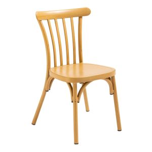 Oviala - silla de terraza de aluminio madera
