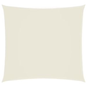 Toldo de vela cuadrado tela oxford color crema 7x7 m