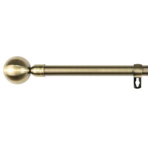 Barra de acero extensible y decorativa  (dorado, 120-210cm bola acero)