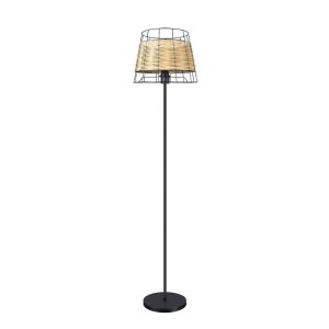 Pie salon burano 1xE27 forja/ratan 150x32x32 cm