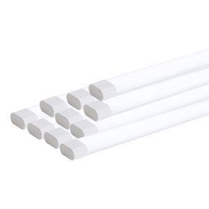 Pack 10 luminarias LED 120cm 36w 4500lm 6000k frío difusor mate