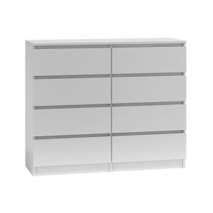 Cómoda 8 cajones - blanco mate - 120 x 101 x 39 cm