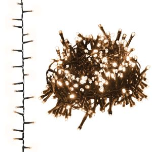 vidaXL tira de luces compacta con 400 LED PVC blanco cálido 13 m