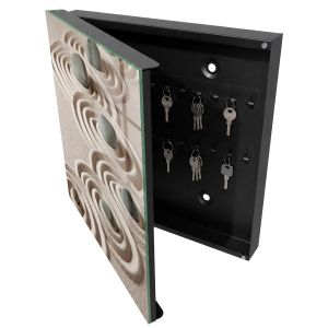 Armario para llaves decorativo 30x30x5 paz zen, apertura izquierda