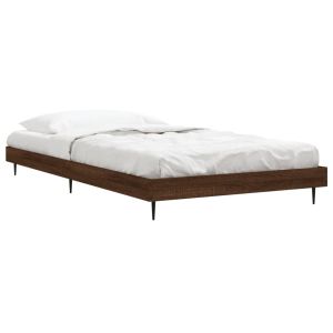 vidaXL estructura de cama sin colchón madera marrón roble 100x200 cm