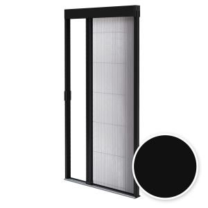 Mosquitera plisada para puerta 120x240 cm - aluminio negro