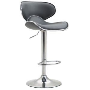 Taburete de bar moderno - gris - polipiel - 88-108 cm
