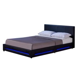Cama LED asteroid - 180 x 200 cm negro