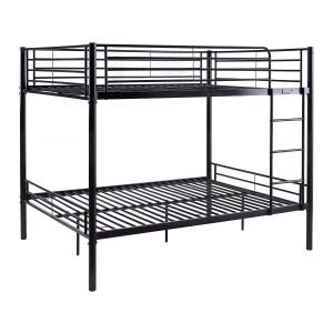 Litera doble "adam" - somier incluido - 140 x 190 cm - negro