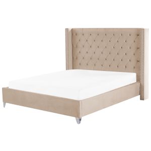 Cama terciopelo lubbon 180 x 200 cm beige