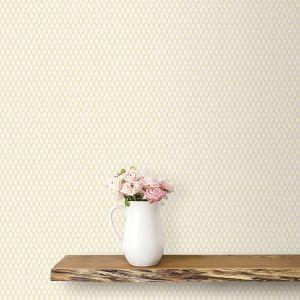 Papel pintado texturizado tnt doble enlaces amarillo