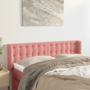 Cabecero de terciopelo rosa 147x16x78/88 cm eso2568