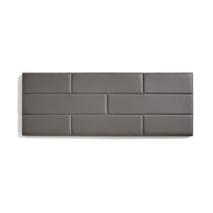 Cabecero de cama 120 muro ladrillos de polipiel 152x57x5cm gris