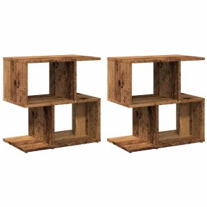 Casa lúmina - set  de 2 mesita de noche madera madeira  50 x 30 x 51,5 cm