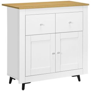 Aparador 78x35x80 cm color blanco Homcom, hogar - cocina