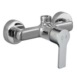 Kibath grifo columna ducha monomando pin acabado cromo brillo de latón