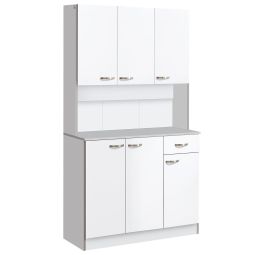 Armario para cocina 101x39x180 cm tablero de pb color blanco Homcom