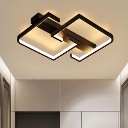 Nettlife lámpara de techo LED lámpara de techo negra 19w 30cm moderno