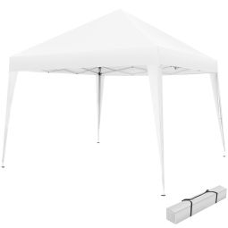 Carpa 3 x 3 m bolsa de transporte, cuerdas tensoras y piquetas blanco
