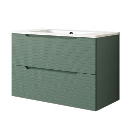 Móveis banho lavatório, boreal 80x45 cm lake green mate 2 gavetas suspensas