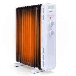 Radiador de aceite, 13 elementos, 2500 w, protección antivuelcos, Aigostar