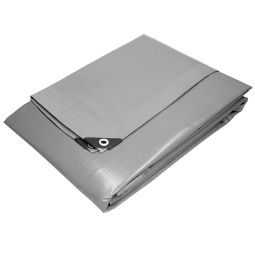 Lona de protección impermeable con ojales 6x10m 60m² gris ecd germany