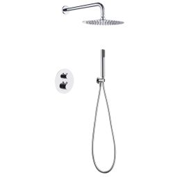 Conjunto de ducha termostático empotrado monza–cromo–rociadorø25–antical