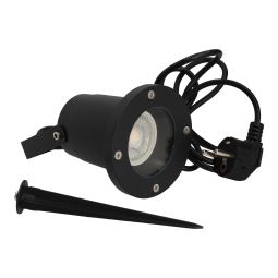 Foco LED exterior 6w, ø10cm, ip65, luz cálida 3000k, 240v, cable 1,5m