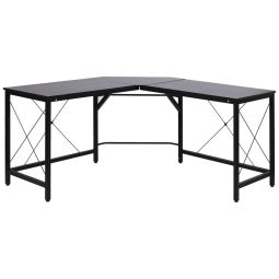 Mesa de ordenador 150x150x76cm mdf y metal Homcom, oficina - escritorios