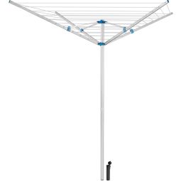 Tendedero araña de aluminio, giratorio y ajustable, 4 brazos, gris