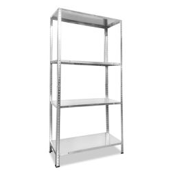 Estantería metálica galvanizada nyana home 120kg 4 baldas 150x75x30cm