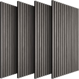 Juego de 4 paneles de pared efecto 120x60x2,1cm, roble gris claro