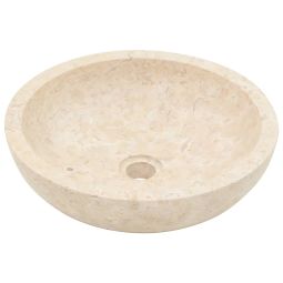 vidaXL lavabo 40x12 cm mármol color crema