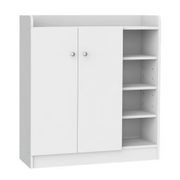 Zapatero 83x30x90 cm tablero de partículas color blanco Homcom