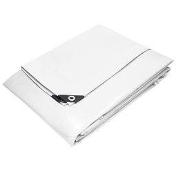 Lona de protección impermeable con ojales 6x8m 48m² blanco ecd germany