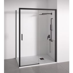 Mampara de ducha angular negra 160-165 x 67-70  acceso izda. Bellobath