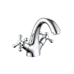 Grifo monobloc de lavabo serie clasica en cromo