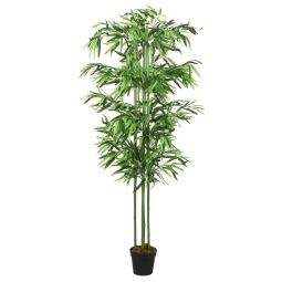 Árbol de bambú artificial con 864 hojas verde 180 cm eerf4316