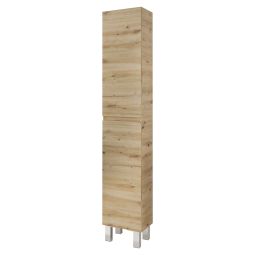 Columna de almacenaje independiente lila - 30 cm - madera - 2 puertas