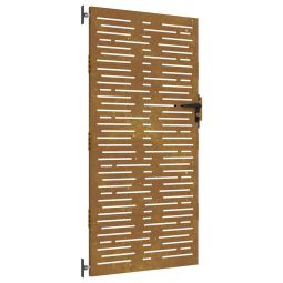 vidaXL puerta de jardín acero corten diseño cuadrado 85x200 cm