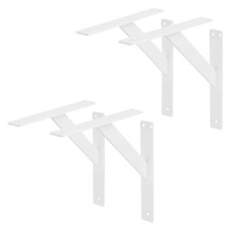 Set de 4x soporte de estante 240x240mm blanco