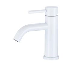 Valaz grifo de lavabo monomando redondo blanco