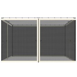 4 paneles mosquitera carpa 335x0x207cm poliéster, nylon Outsunny